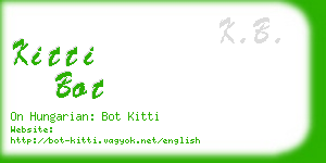 kitti bot business card